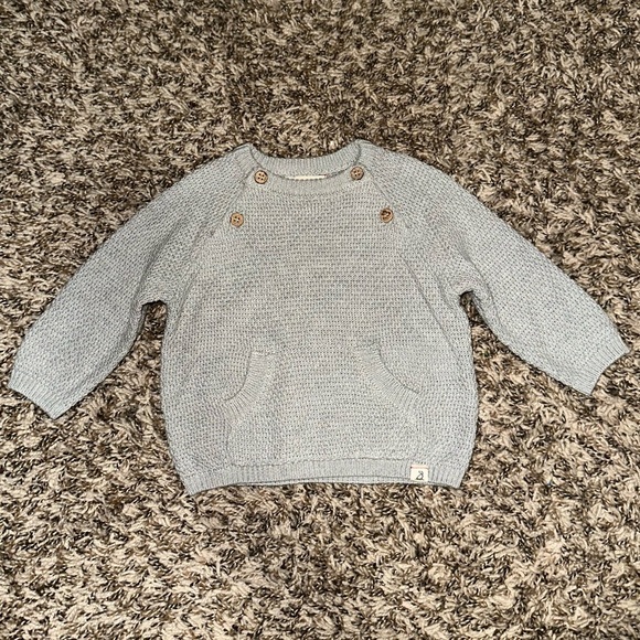 Me & Henry Other - Gray Knit Sweater with buttons size 3-6Months